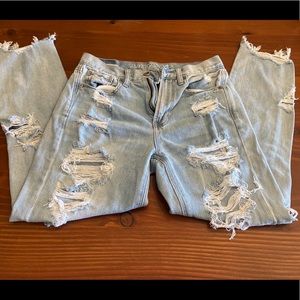 American Eagle Distressed Mom Jeans